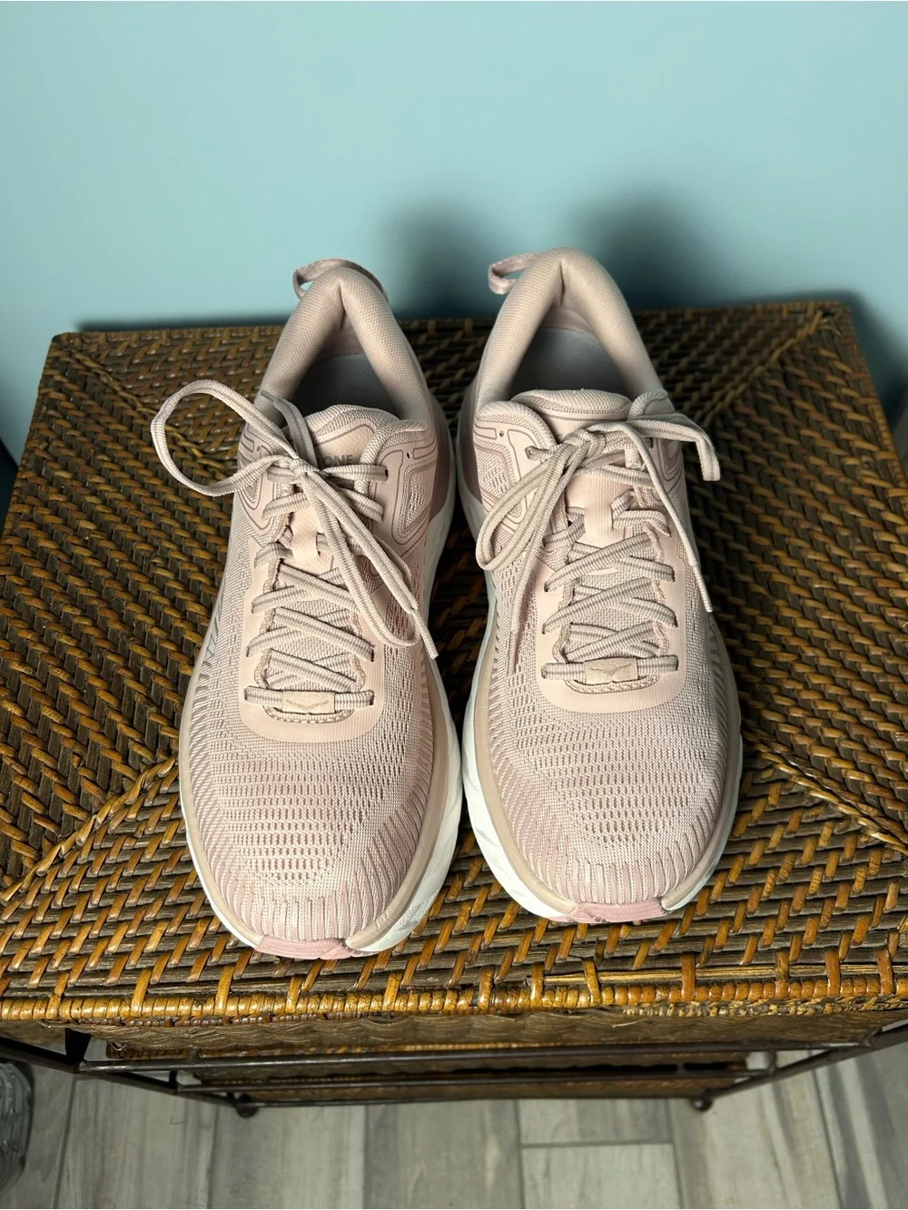 Hoka One Bondi 7 Shoes Blush Pink Women’s 9.5 Wide Athletic Running Active Wear - Picture 2 of 9